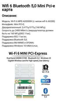 WiFi 6 модуль с BT 5.0