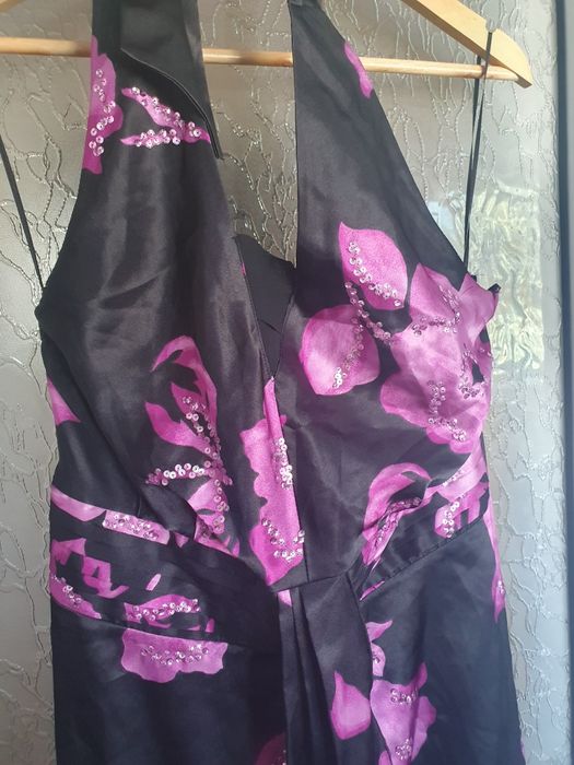 Rochie superba satin 145  cm lungime totala, bust 90 cm