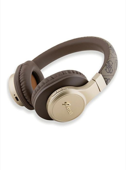 Безжични слушалки Guess, Bluetooth, 4G Script, кафяви