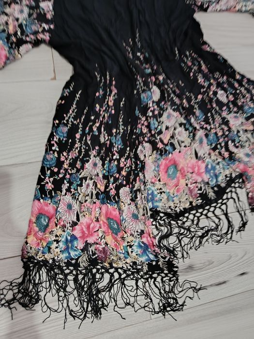 Cardigan tunica bolero chimono elegant cu franjuri flori mărime XL-XXL