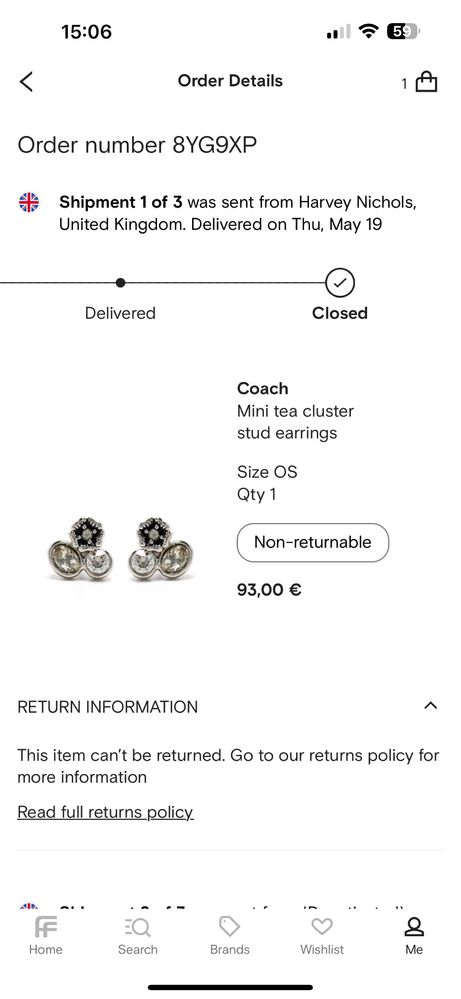 Обеци Coach