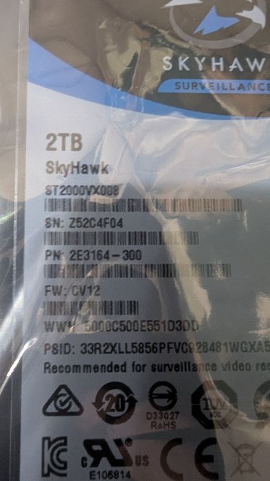 HDD Seagate Skyhawk Surveillance 2TB nou