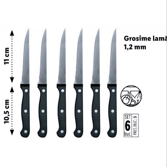 Set 6 cutite pentru friptura - SIGILAT