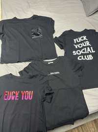 4 черни тениски с различни щампи
