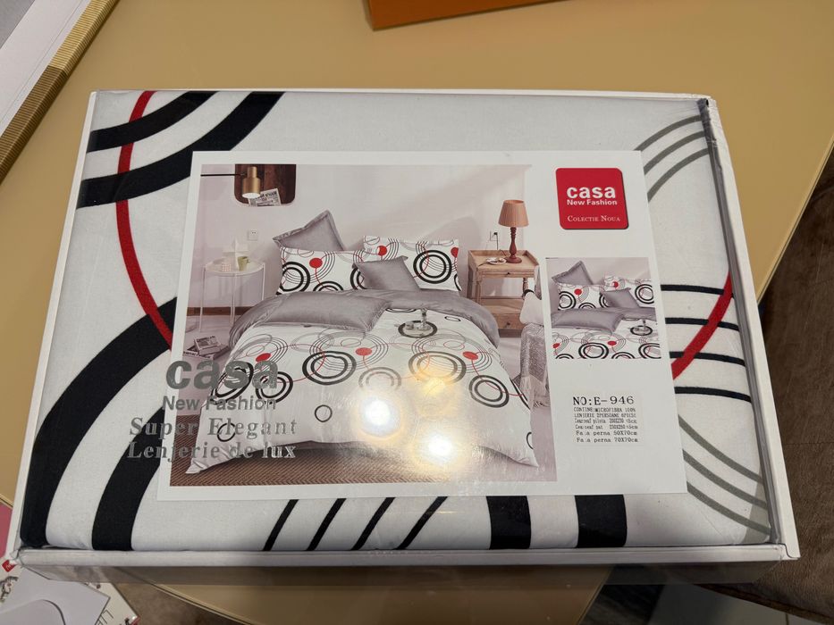 Set lenjerie pat 6 piese pentru pat dublu