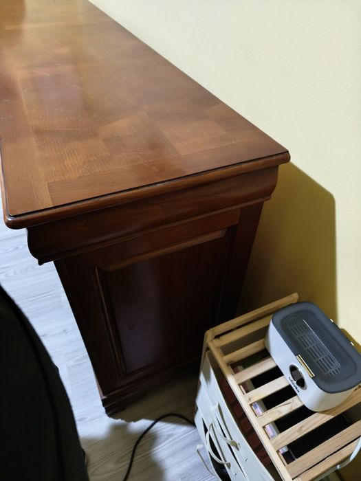 Comoda Bufet LOUIS PHILIPPE Mobexpert, 3 uși, Lemn Masiv Fag, Cires