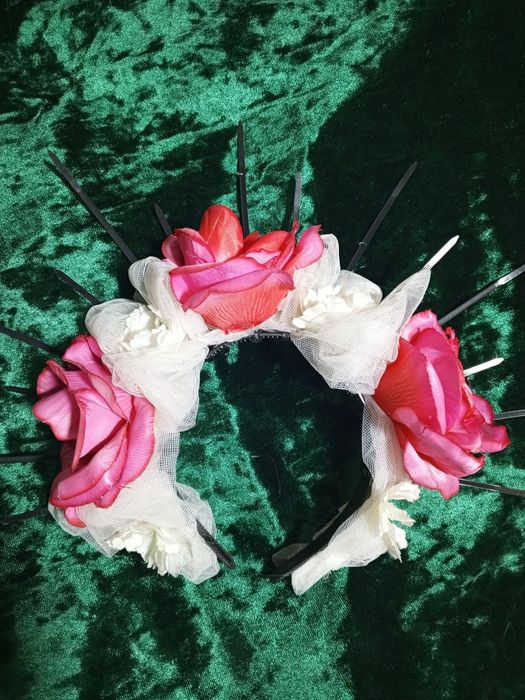 Ободок, розы, хеллоуин, тематические вечеринки, в наличии и на заказ