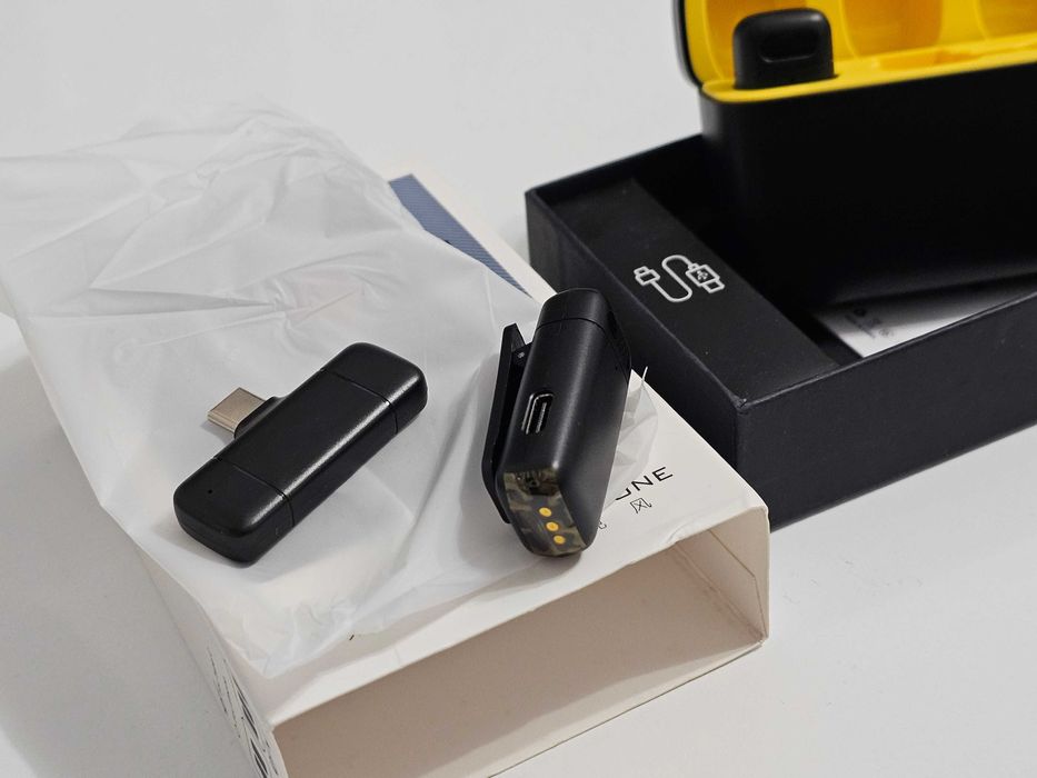 Lavaliera wireless USB-C – Android & iPhone 15, 2 mic + case