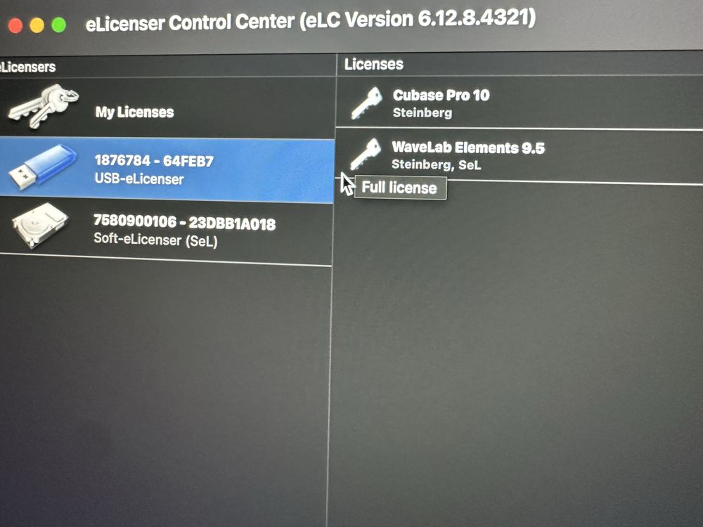 Cubase 10 pro + wavelab 9..5 elements + elicenser