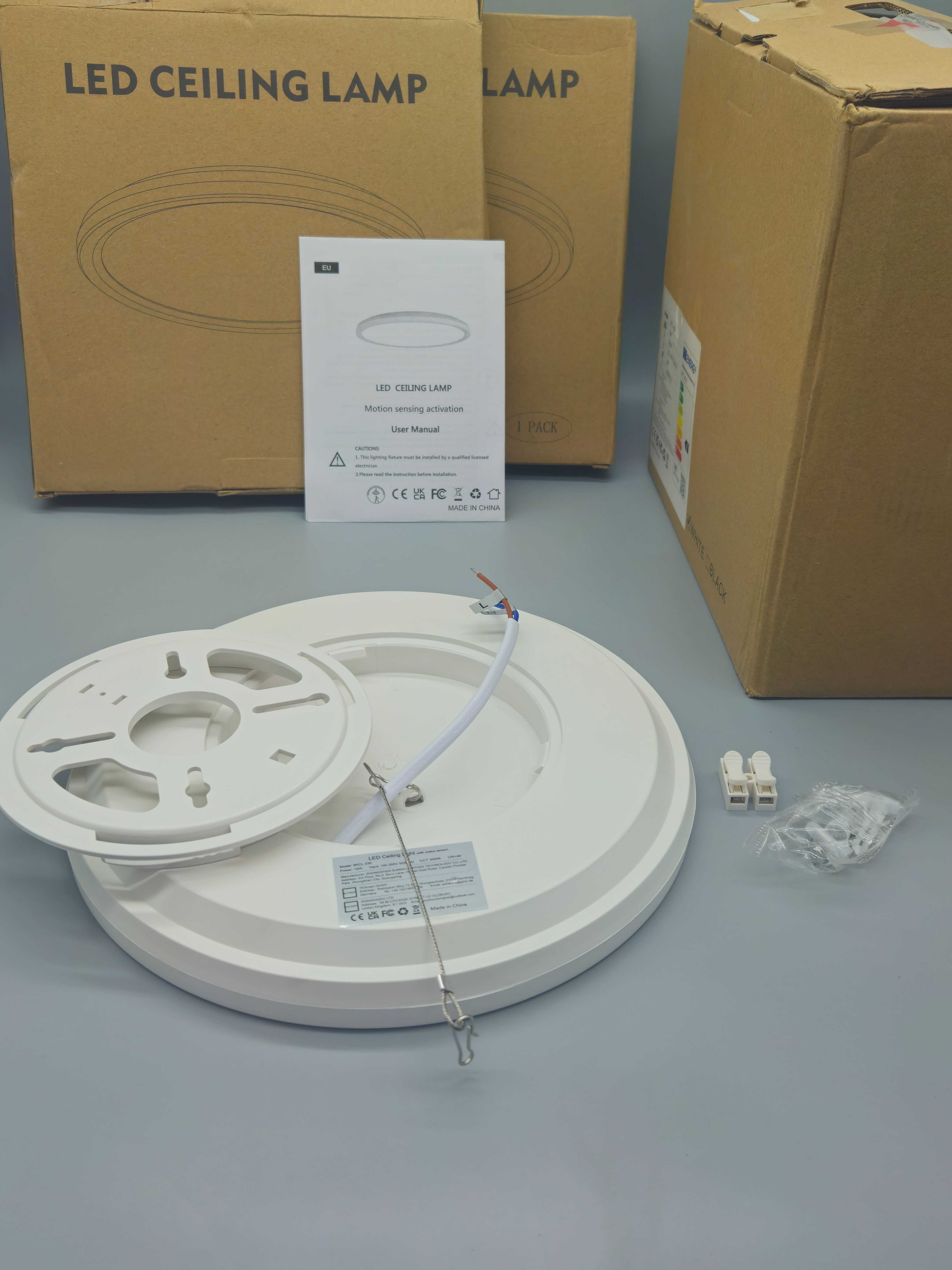 LED плафони със сензор за движение, 18 W, 5000 K,1800 lm –6 бр налични
