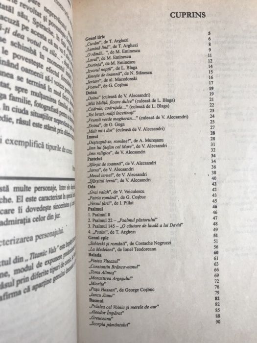 Recapitulare rapida pentru testarea naționala - literatura romana