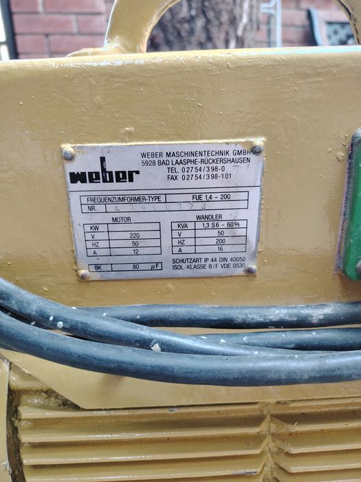 Vibrator beton Weber & convertor 200HZ