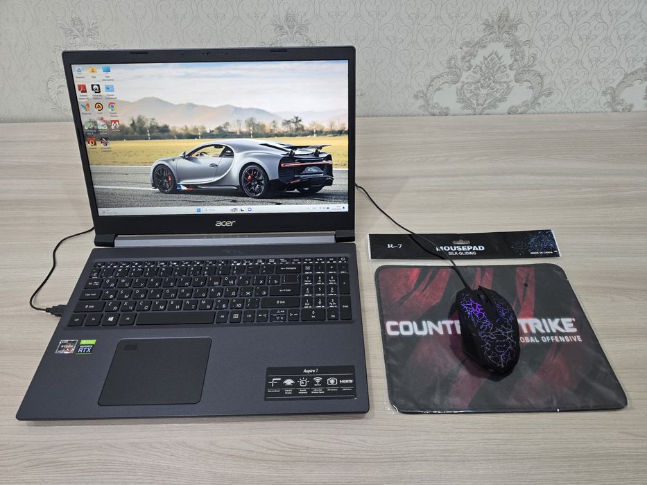 Acer, Ryzen 7, RTX 3050 4Gb, RAM 16Gb, SSD 512Gb, Full HD IPS 144GHz