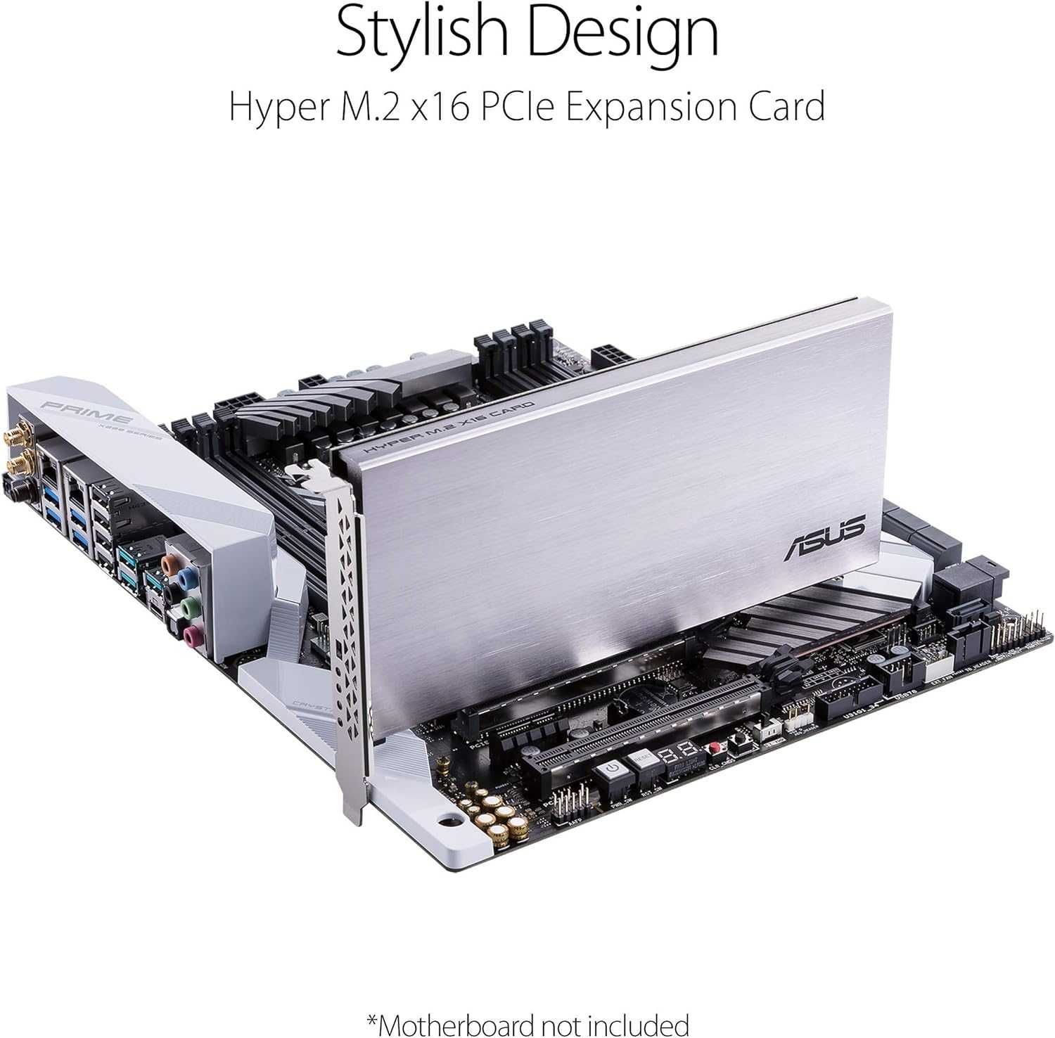 ASUS Hyper M.2 X16 PCIe 4.0 X4 Expansion Card Поддържа 4 NVMe M.2