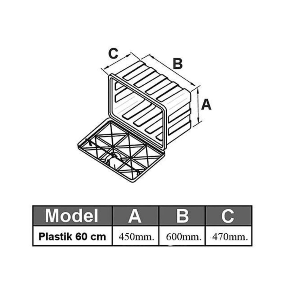 Кутия,сандък за камиони,ремаркета,платформи и други! 60 СМ