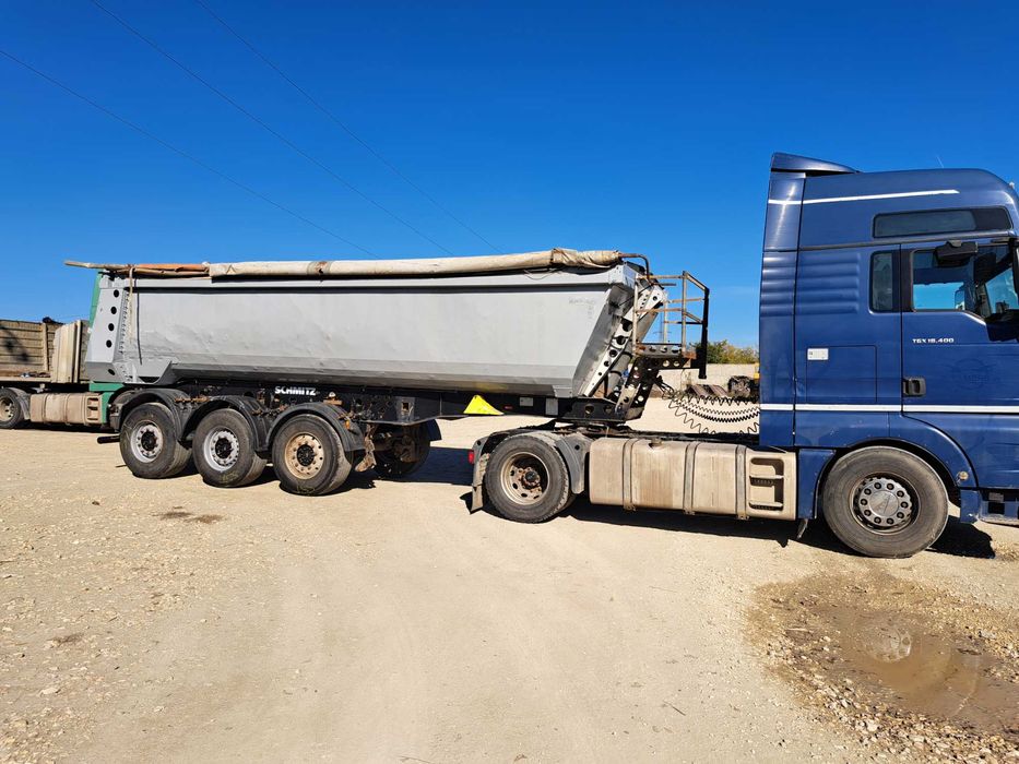 Man Tgx si bena piatra Schmitz