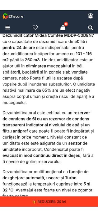 Dezumidificator Confee