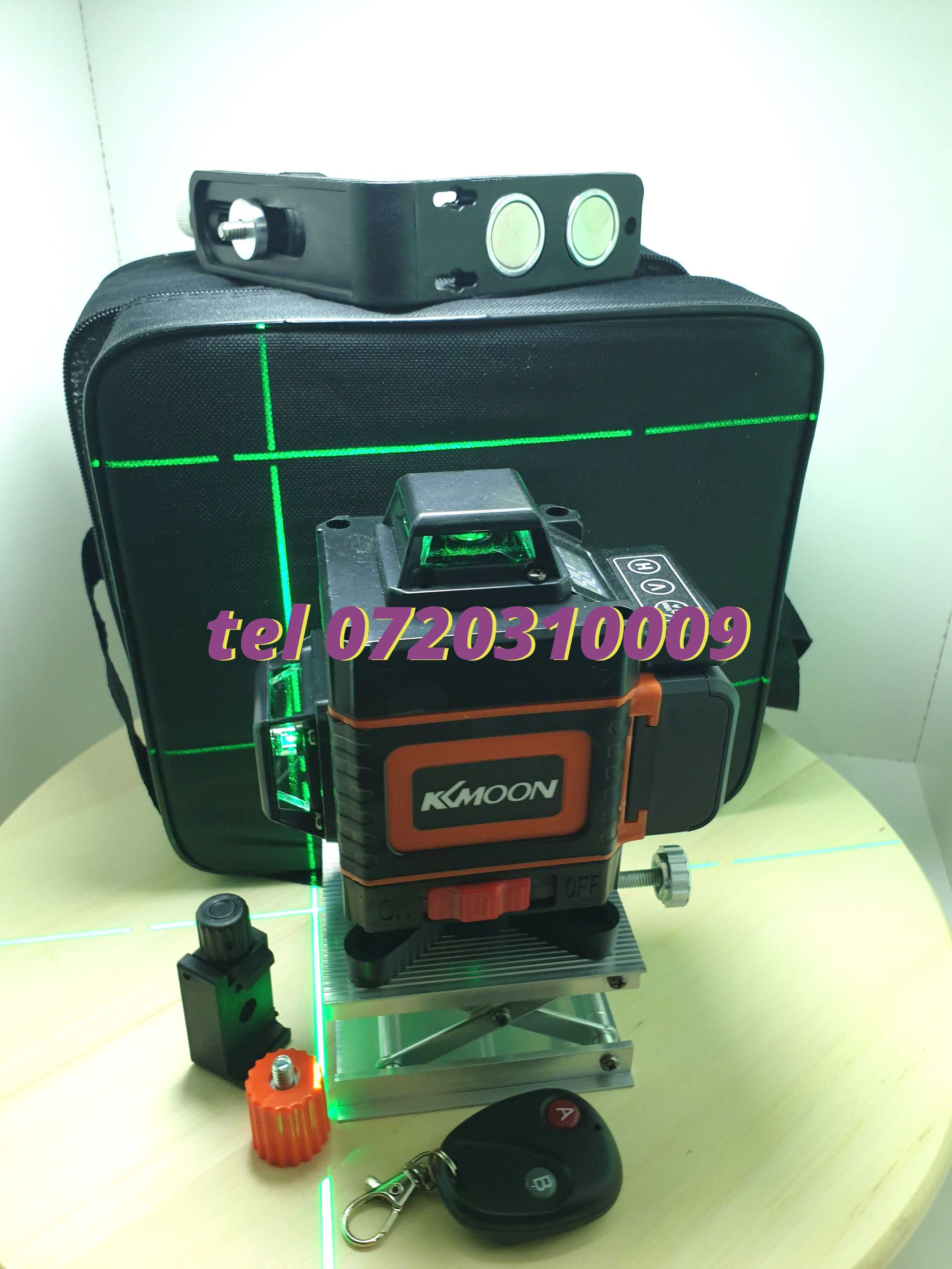 Nivela Laser 4d  16 Linii Verzi  Telecomanda Suport