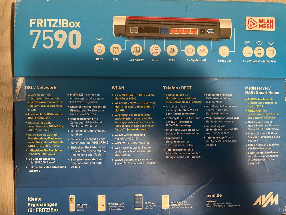 FRITZ-Box 7590 nou nefolosit