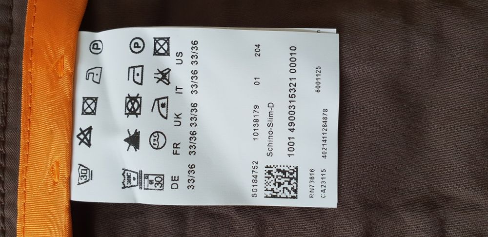 Hugo Boss Orange Schino- Slim -D Mens Size 33/34 НОВО! ОРИГИНАЛ!