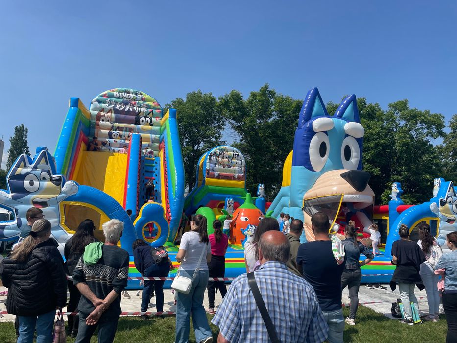 Надуваем батут уникат