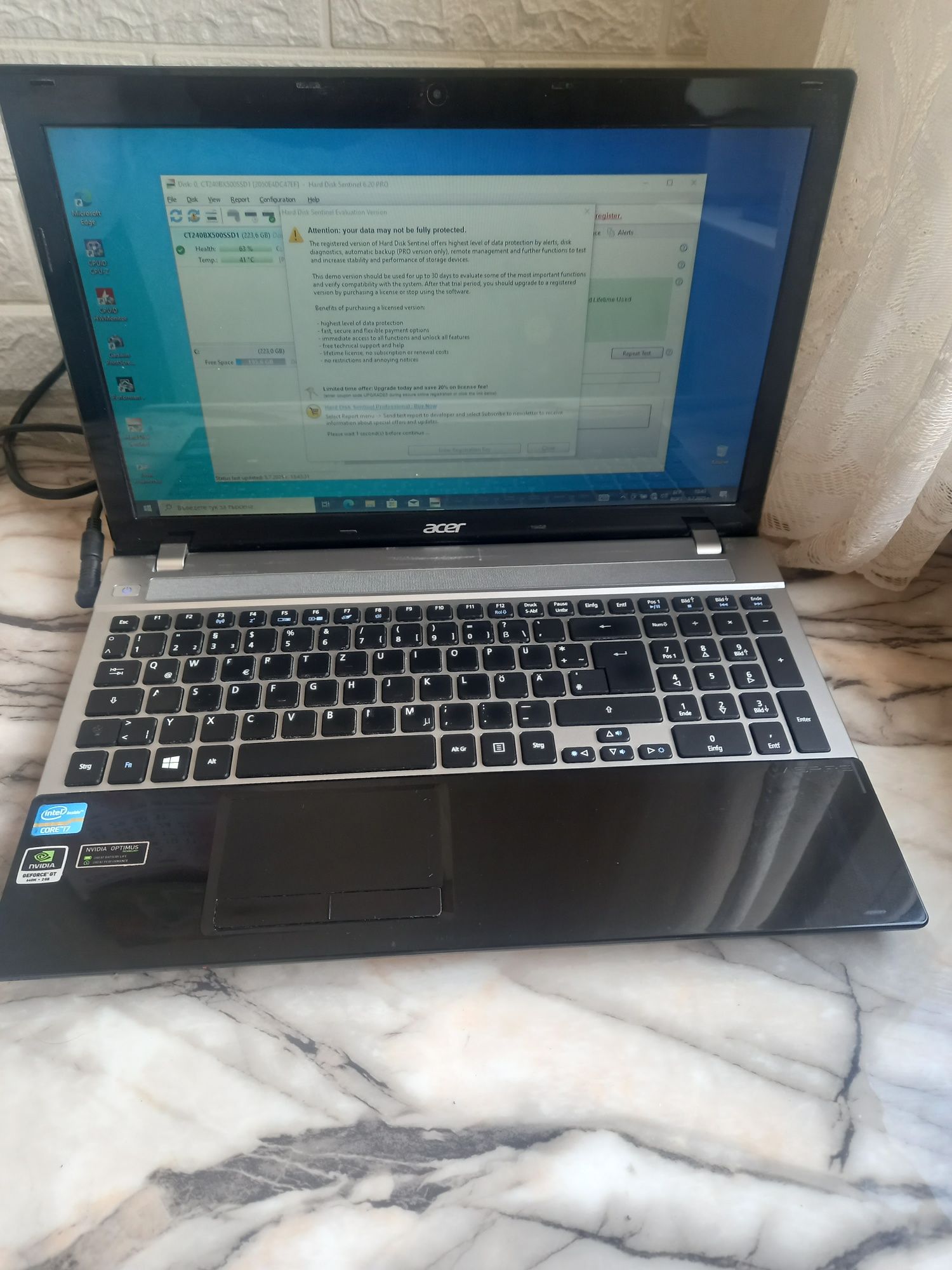 Лаптоп Acer V3-571G 15.6 Intel Core i7-3630QM 16gb GeForce GT 640M