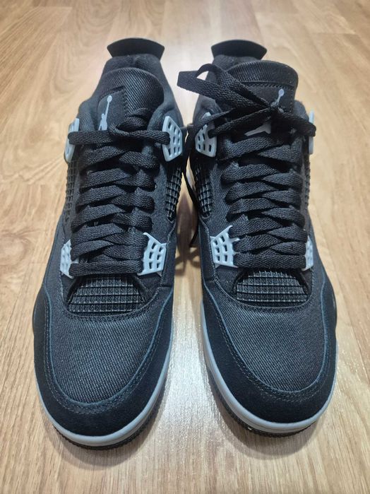 Pantofi sport Jordan 4 black canvas