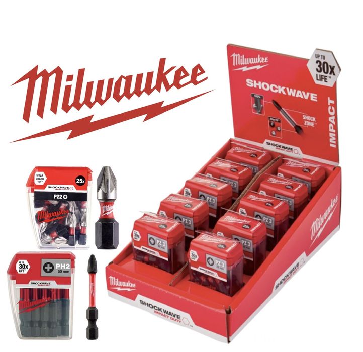 Milwaukee Ударни Накрайници PH2 ; PZ1/2/3  ; TX15/20/25/30/40