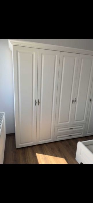 Set dormitor, pat cu saltea si dulap