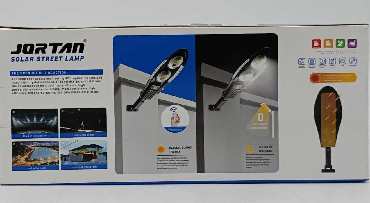 Lampa solara stradala LED cu telecomanda, Jortan®, 100W, IP65 2025