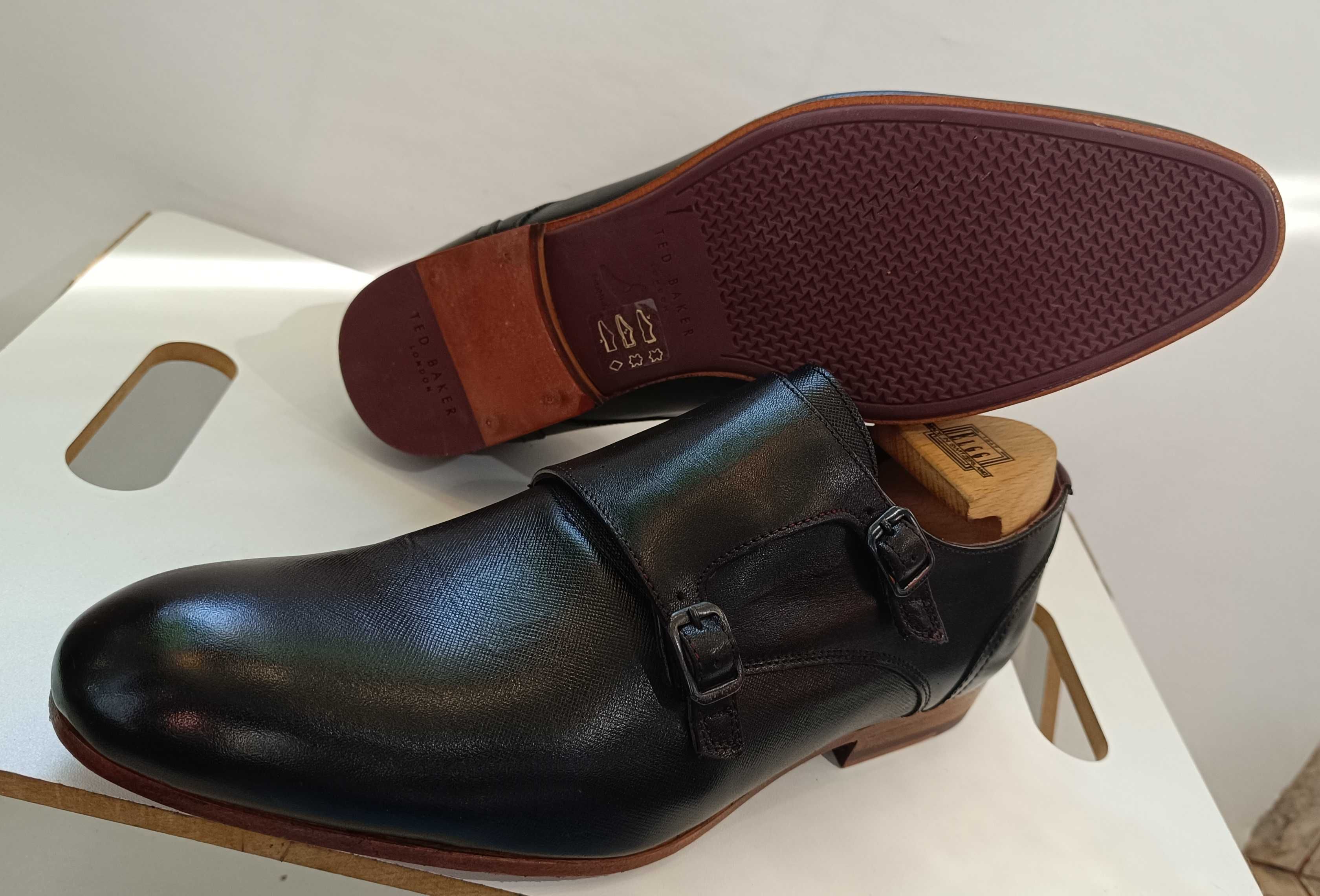 Pantofi monk 41.5 42 premium Ted Baker London NOI piele natural moale