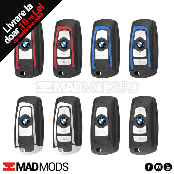 Carcasa cheie BMW F01 F10 F12 F20 F21 F22 F25 F26 cu emblema si lama