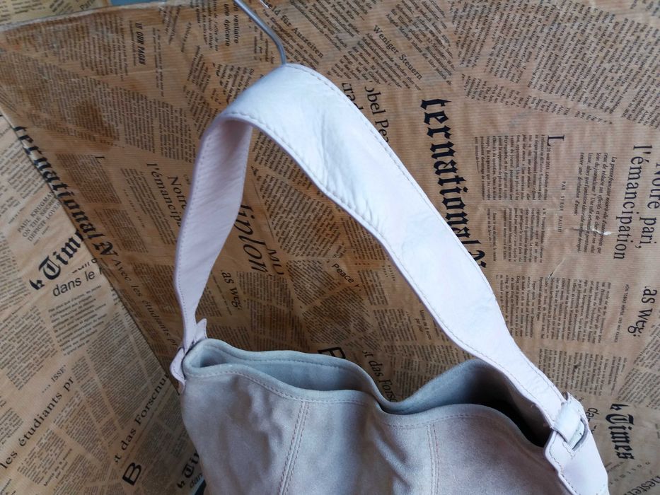 дамска чанта,велурена торба с ресни-естествен велур,кожа