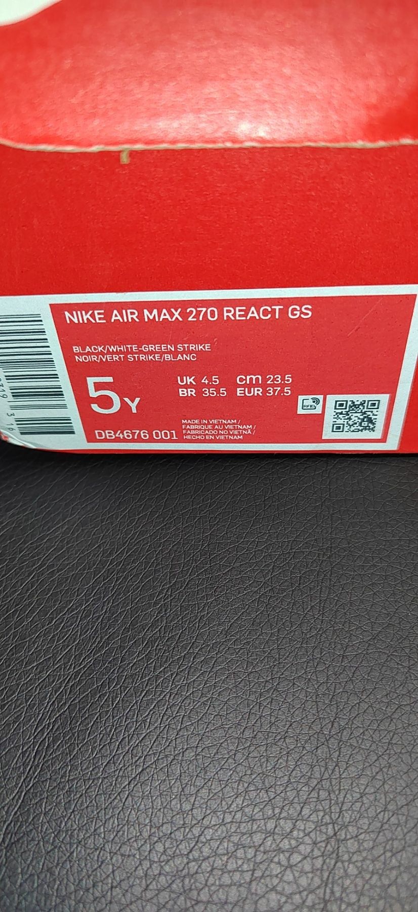 Nike Air Max 270 React GS, номер 37,5