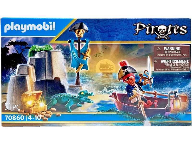НОВИ! Playmobil 70860 Пиратско съкровище пират с алигатор и лодка