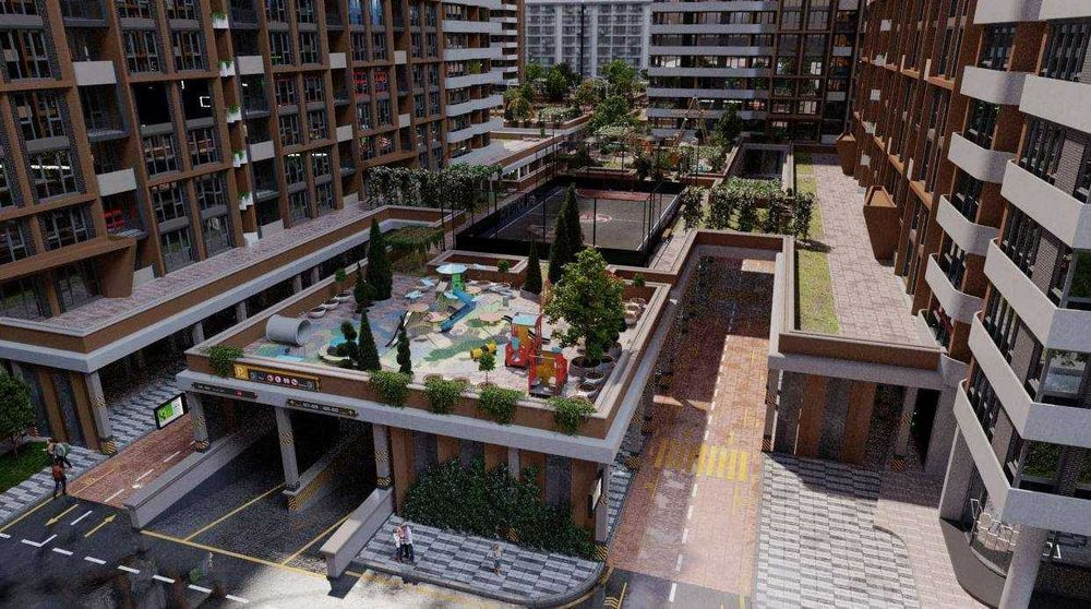 2-х комнатная в ЖК «Bobur Residence» состояние короб. ID: 3351