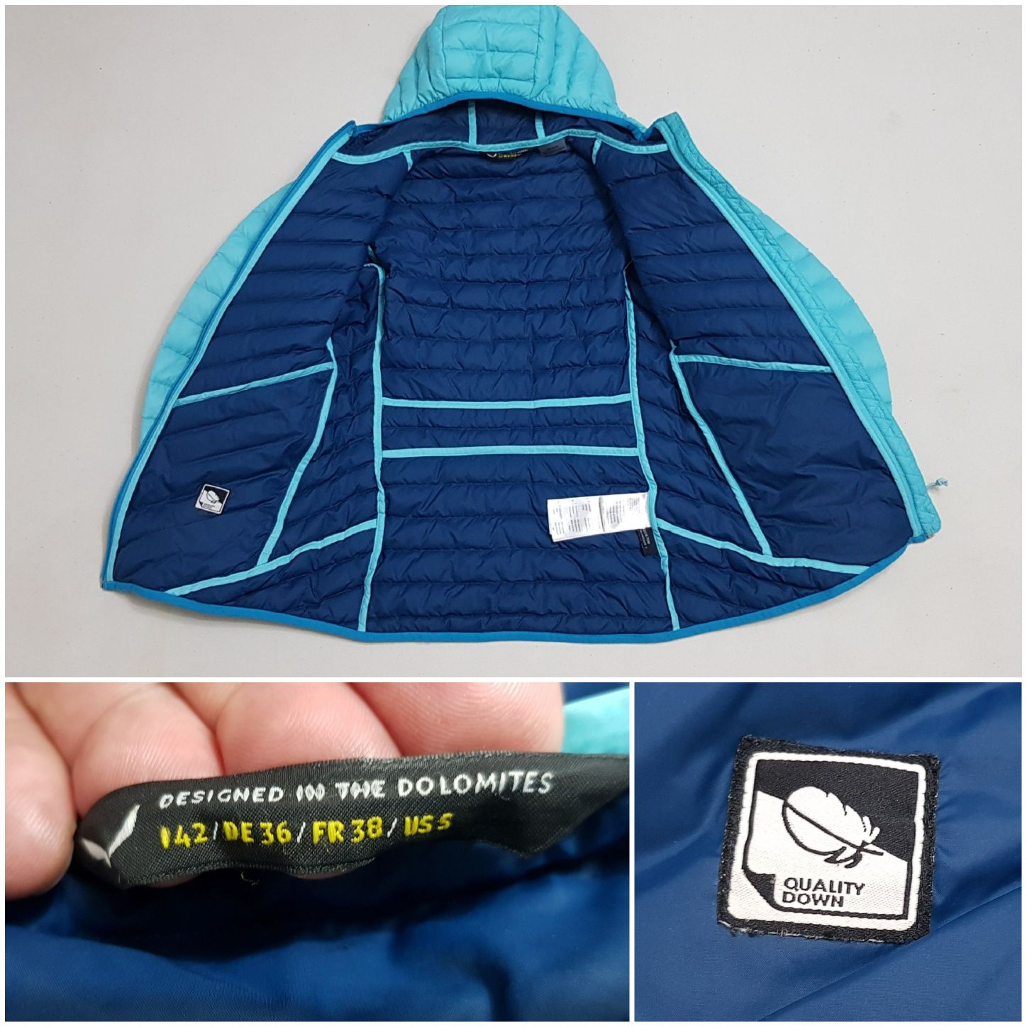 Geaca puf Salewa Brenta RDS ultralight, impermeabilă, măsura S (lady)