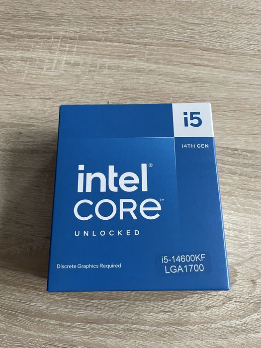 Intel Core i5-14600KF 14 ядра, до 5.3 GHz - чисто нов, неразопакован
