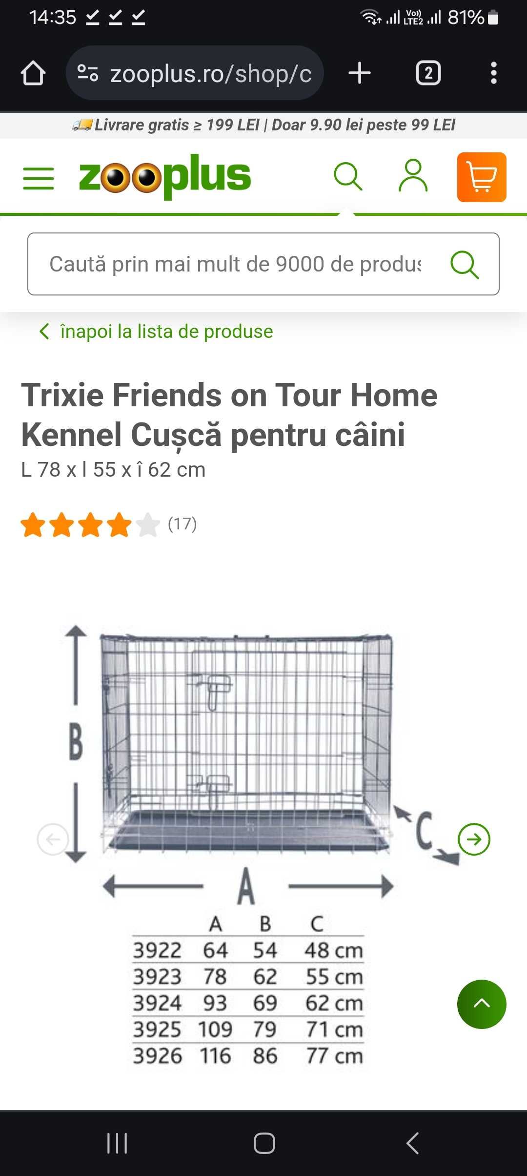 Trixie Friends on Tour Home Kennel Cuşcă pentru câini