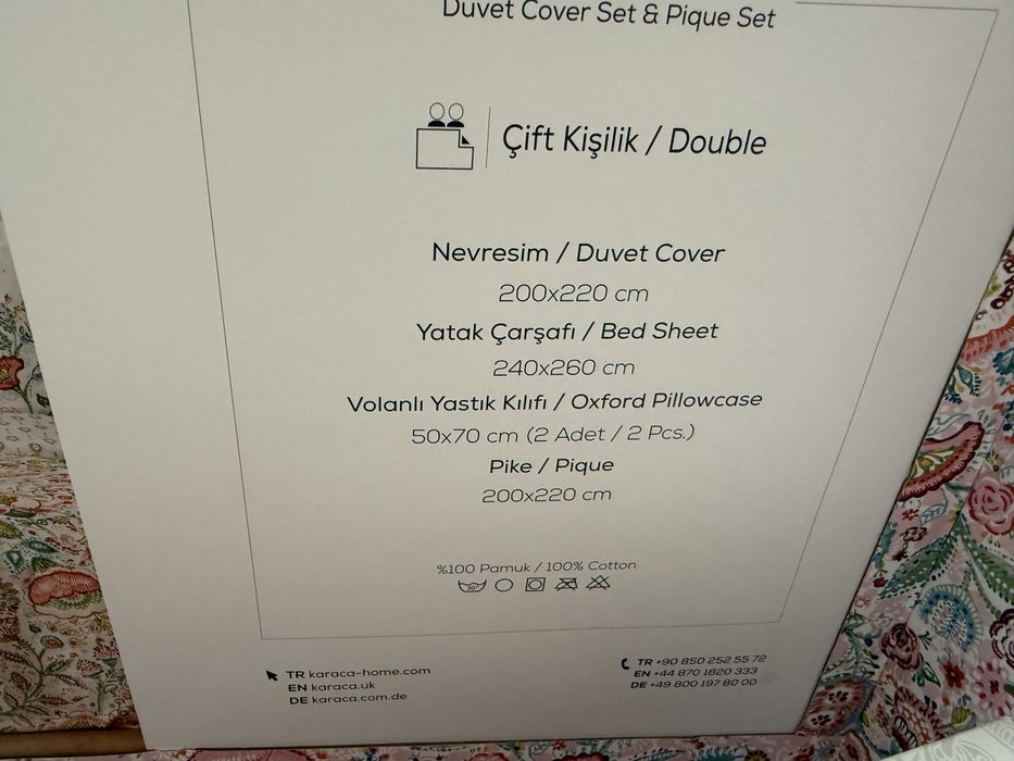 Спално бельо с покривка Karaca