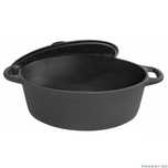 Cratita, oala din fonta cu capac, 33x26x11,5 cm, 6.2 litri, negru,