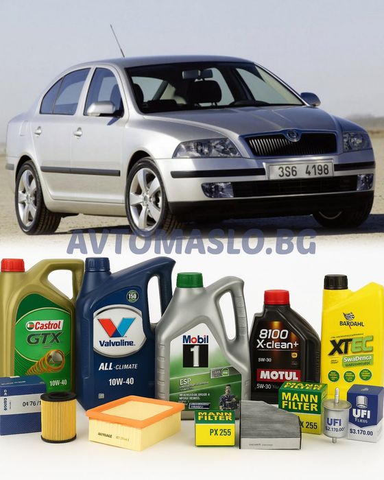 Комплект Масло и Филтри за Skoda Octavia II 1.9TDI 105кс шкода октавиа