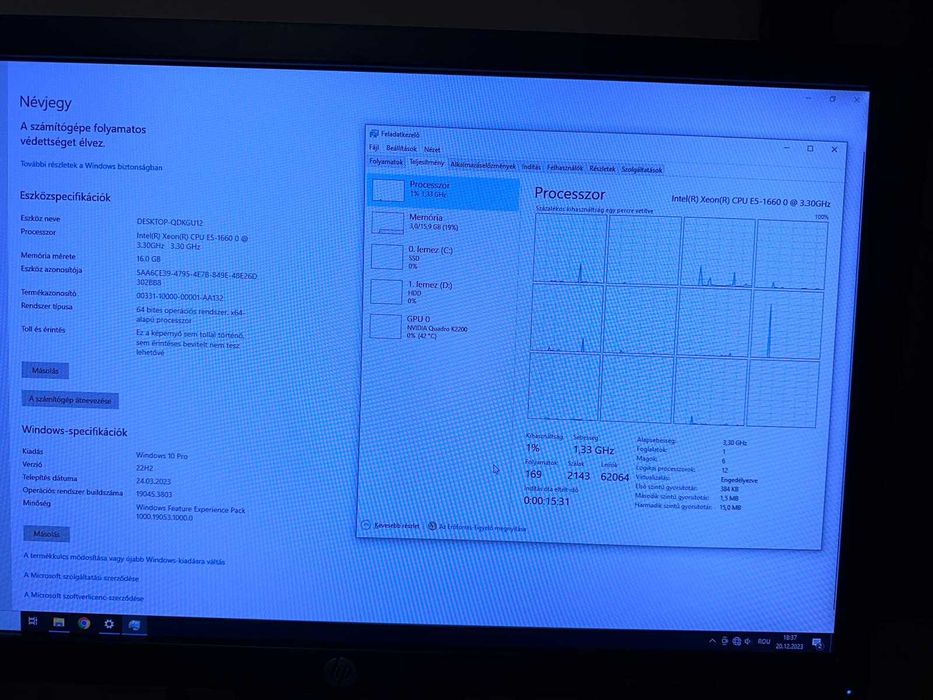 Sistem Desktop PC Intel Xeon 3.30 GHz, 16 GB RAM, NVIDIA 4GB, SSD/HDD
