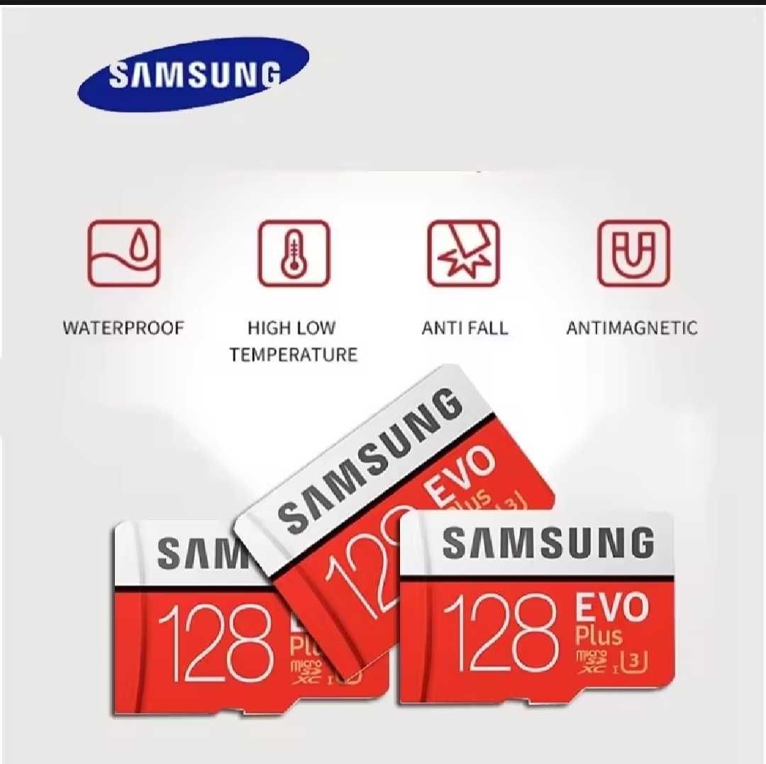Оригинална SD мемори/памет/  карта Samsung 128gb
плюс мемори адаптер