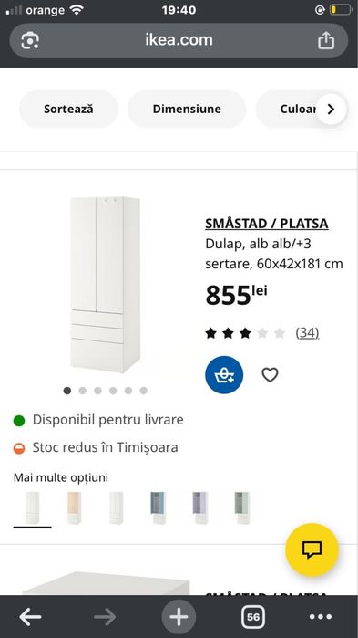 Dulap Ikea perfect functional pt camera copilului