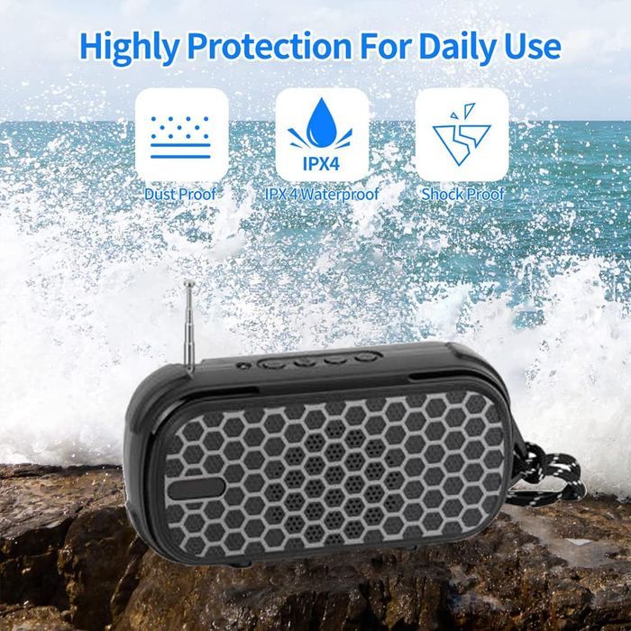 Difuzor Bluetooth N98KN, difuzor wireless portabil - alb deschis