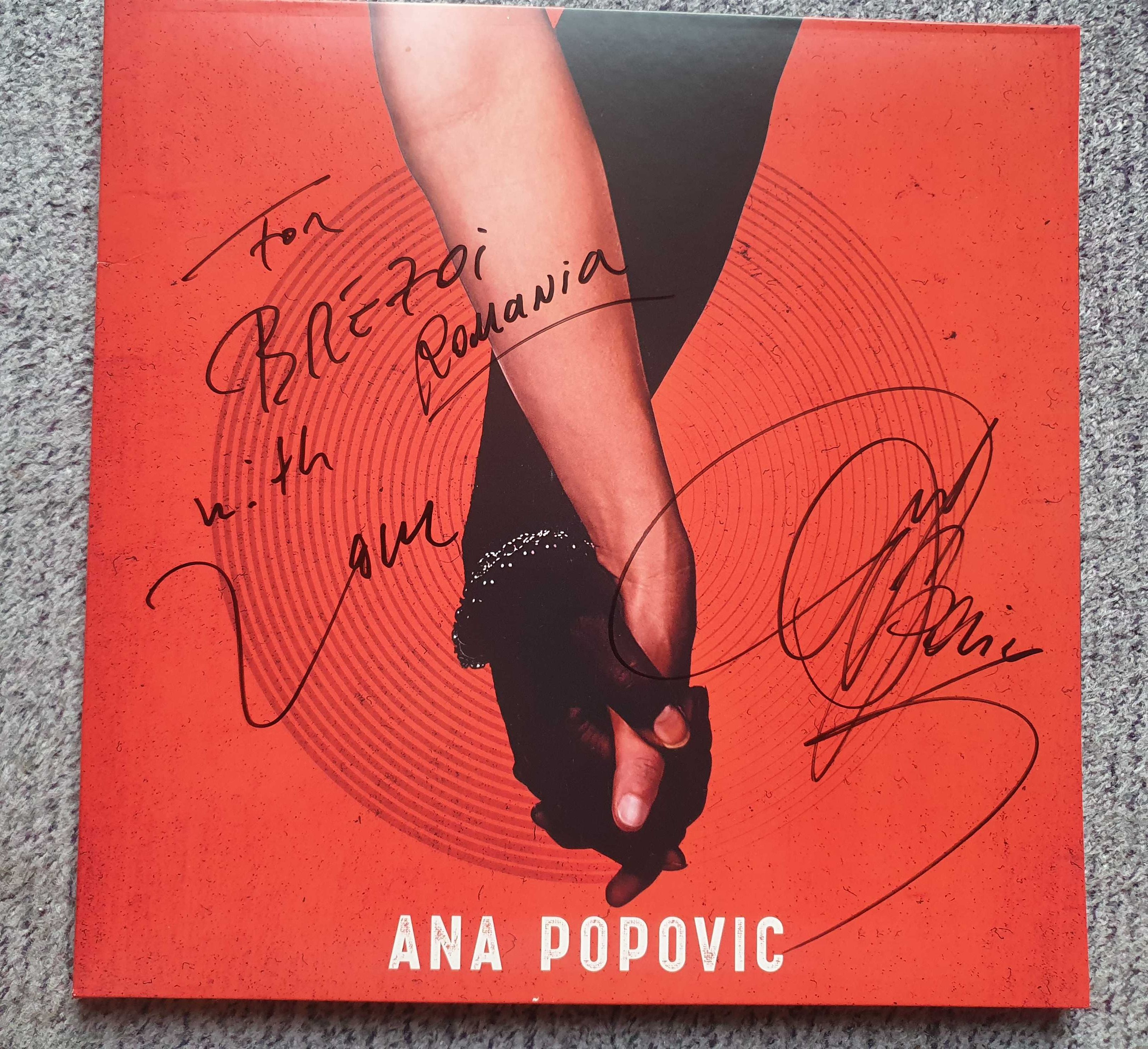 Vinil original Ana Popovic, dedicatie si autograf original Brezoi 2023