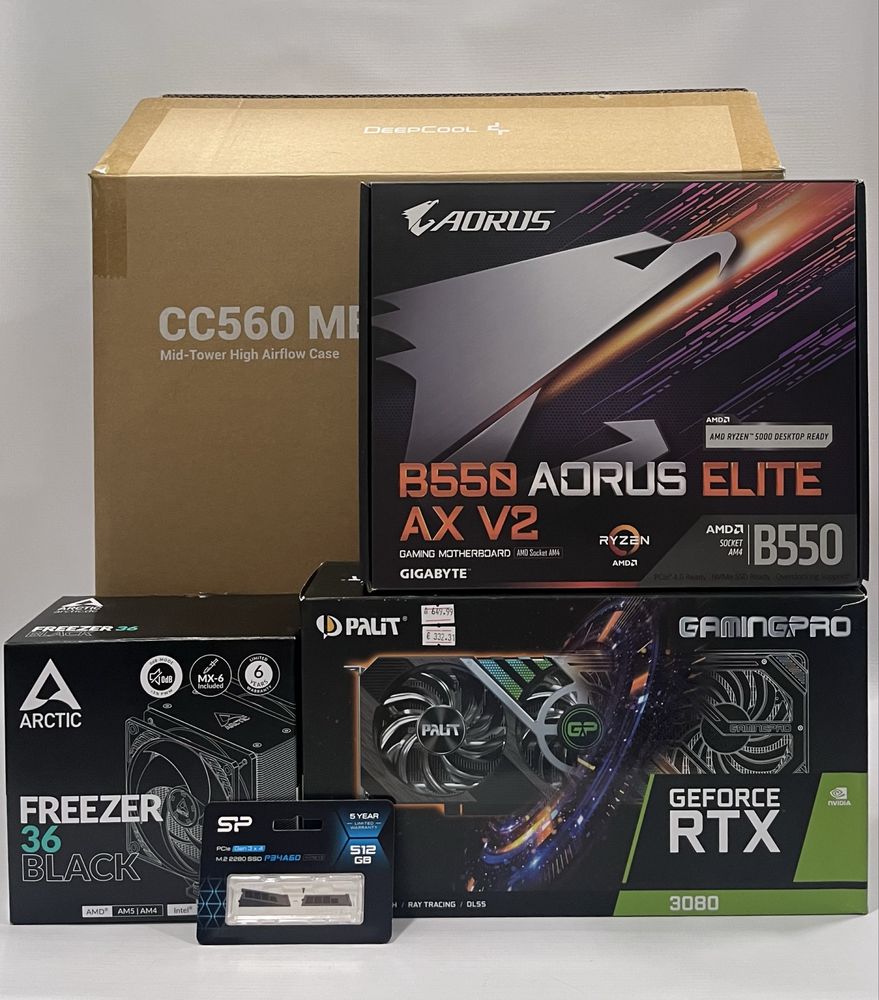 Геймърски компютър AMD Ryzen 7 5700X, RTX 3080 10GB, 32GB ram
