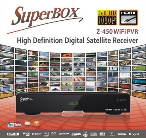 Тюнер спутниковый цифровой Superbox Z-450 Wi-Fi PVR Mpeq-4 super HD