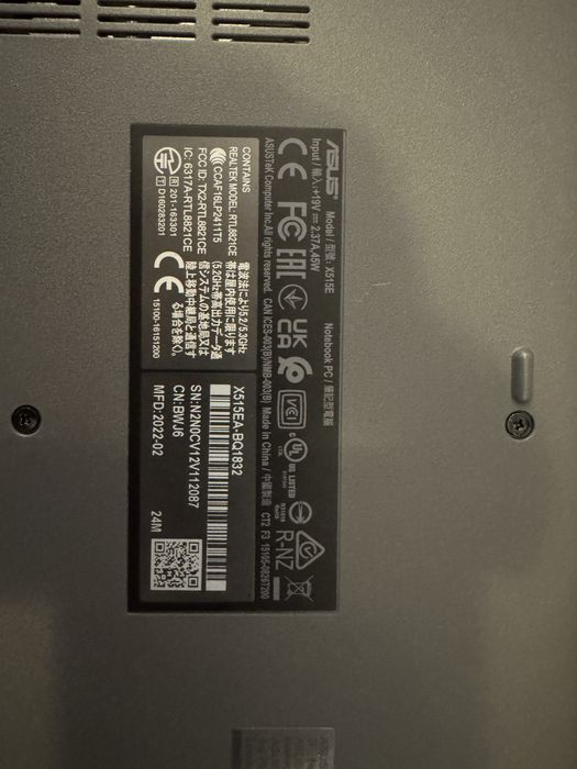 Laptop ASUS  (i5 + 16GB RAM + SSD)